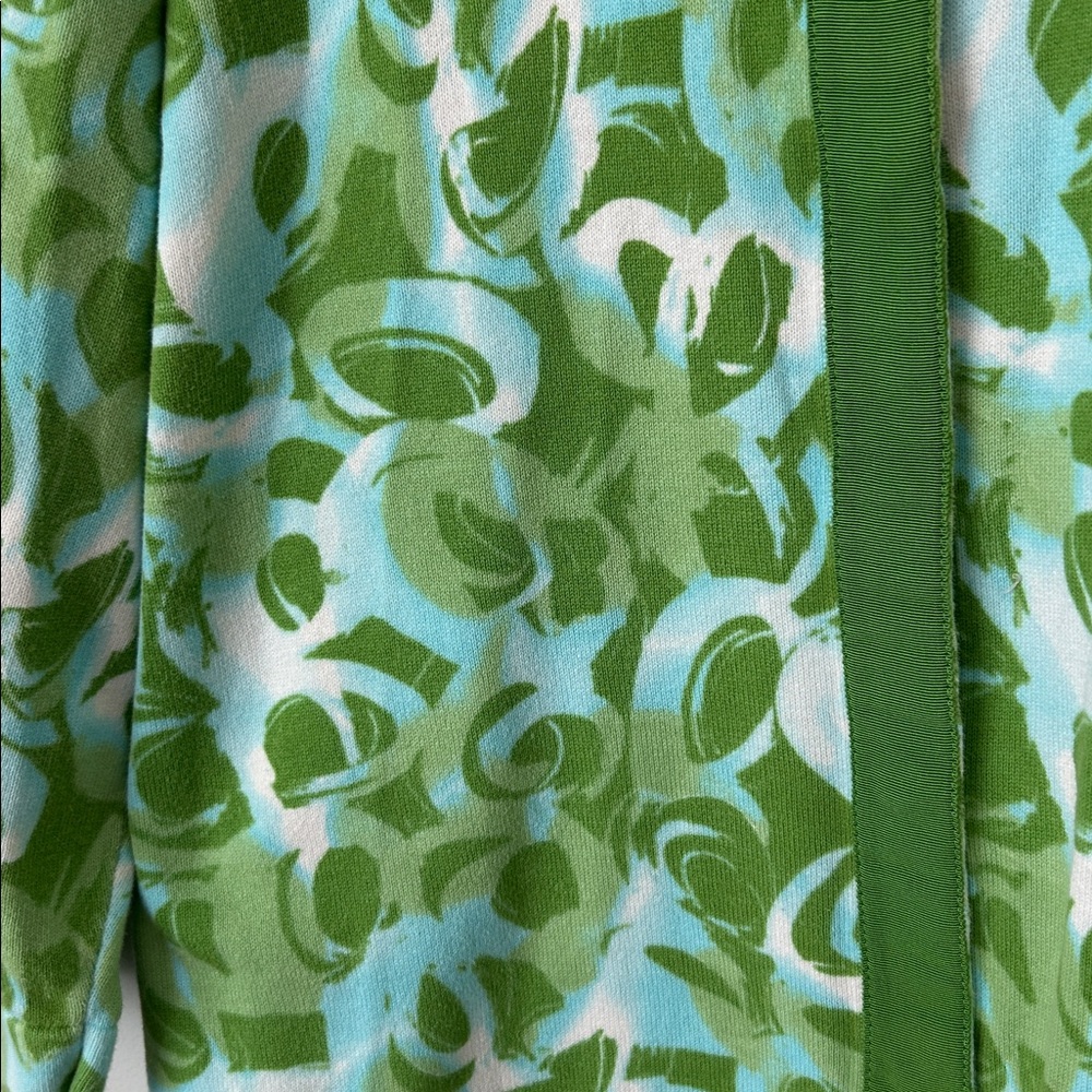 Liz Claiborne Green and Blue Knit Top Cardigan Sweater  2x - Picture 7 of 9